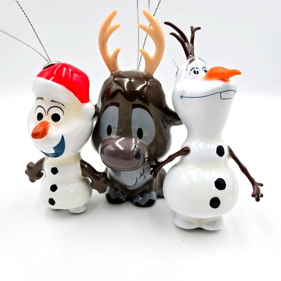 Disney Christmas Ornaments Olaf Sven Frozen Reindeer Snowman Kawaii Art - Picture 1 of 14